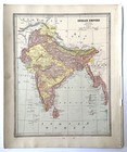 1883 George Cram Antique Map Of Russia Large 13x22 Russian Empire Siberia