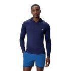 Men s Speedo Half-zip Hooded Rash Guard Swim Shirt
