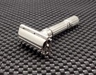 Vintage 1959 Gillette Fat Boy Adjustable 1-9  De Safety Razor E1 Clean 