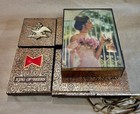 Vintage 70 s Budweiser Girl W Mug Anheuser-busch Beer Light Sign 005-601-73 1973