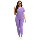 Viaoli Nurse Medical Uniform Scrub Set Women V-neck Top Jogger Pant Hospital Men
