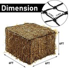 Dayimado Large Round Bale Hay Net  6x6 Ft Sturdy Hay Net Slow Feed For Horses   