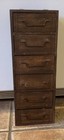Vintage Wooden Chest Of 5 Drawers 15 5   tall X 5    Wide - Jewelry Trinkets