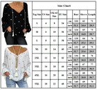 Oversized Women  V Neck Blouse Casual T Shirt Tops Loose Baggy Long Sleeve Tunic