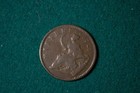 1723 2 Over Hibernia Half Penny 3 Over 2 Variety Fine