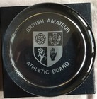Rare Vintage British Amateur Athletic Board Engraved Glass Paperweight Award 