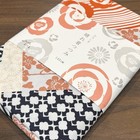 Musubi Furoshiki Celebratory Kimono Wrap 145cm Tablecloth Flower Pattern Red