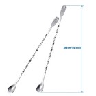 Boao 8 Pcs 10 Inch Long Bar Spoon Cocktail Stirring 10 Inches  Silver