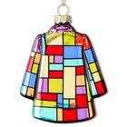 Dolly Parton Coat Of Many Colors Patchwork Christmas Glass Ornament New