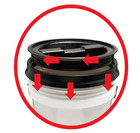 2 Pack Screw Top Bucket Lid With 2 Gaskets Fits 5   3 5 Gal  Black Bucket Hdpe