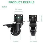  2  Side Mount Caster Wheels Heavy Duty Set Of 4  L Shaped Plate Swivel 2 Inch