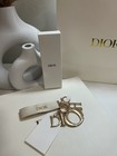 Dior Style Bag Keychain Charm Accessory Gold Lettered