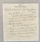 George Bernard Shaw - Handwritten Autographed Letter Signed 8 5 1947 - Framed
