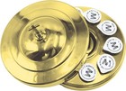 Gold Stainless Steel Communion Tray With Lid     10-cup Portable Set