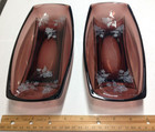 Amethyst Hazel-atlas  Flowers Leaves Vintage Jewelry Trinket Relish Celery Dish