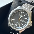Citizen Men s Watch  Eco Drive Black Dial Day Date Silver Steel 44mm Aw0110-58e