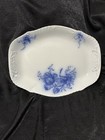 Antique Ridgway Ridgways Serving Plate In The Tulip Pattern  flow Blue england 