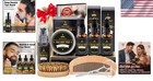 Beard Grooming Kit Men Oil Wash Balm Comb Brush Scissors Gift Set