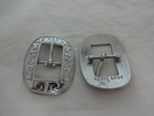 Pair Jeremiah Watt Oval Center Bar Buckles Stainless Steel Horse Tack Sizes New
