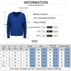 Women Ladies V-neck Solid Long Sleeve Pullover Blouse Casual Loose T-shirt Tops