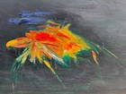 Vintage Mcm Abstract Multi-color Painting Mid Century Modern Art Carroll 1960s