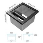 Santow Bottomless Knock Chute Open Bottom Knock Chute Built-in Desktop Waste