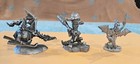 Pewter Fantasy Mythical Dragon Miniature Figurines Baseball Ski Winner Lot Of 3 