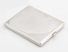 Antique Austrian 800 Silver   Guilloche Enamel Cigarette Case Vienna C 1920