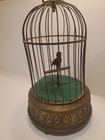 Vintage Karl Griesbaum Germany Singing Bird In Cage  see The Description       