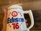 Edison Beer Mug Vtg 1976 City Township Drink Usa Made Middlesex New Jersey Light