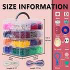 4600 pcs Pony Beads Kit  Kandi Hair Rainbow Beads Plastic Bead For Craft 6 X 9mm