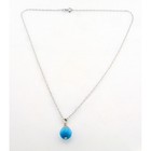 Sterling Silver Necklace With Turquoise Pendant