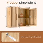 Bathroom Wall Cabinet  Wall Mounted Medicine Cabinet Adjustable Shelves