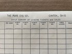 Vintage Pure Oil Co Canton Oh Daily Summary Loading Tickets Sales Letterhead 48p