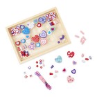 Melissa And Doug Wooden Heart Bead Set Arts And Crafts Kit For Ages 4 To 8