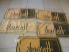 Vintage Harrods Knightsbridge Bar Towel Green Gold Lot Of 5