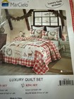 Marcielo Christmas Quilt Set King Size Lightweight Bedspread Set B021 Brand New 