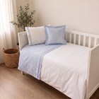 Lafiny King Bear Embroidered Cotton Baby Duvet Cover Set 4 Piece Crib Bedding
