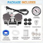 180w 50l min Vacuum Pump Lab Vacuum Pump W  Switch Pressure Gauge Silencer Hose