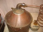 Amazing  Antique Copper 4-5 Gallon  Moonshine Still W coil   Rare Glascow Jug   
