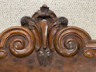 Antique Carved Burl Walnut Pediment - Crown Chip - 39 1 2 