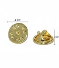 50pcs Lapel Pin Backs Replacement Brass Clutch Fasteners Gold