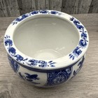 Blue   White Chinese Porcelain Floral Jar Planter Open Top Decorative Vessel