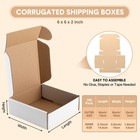 Gersoniel 100 Pcs Small Shipping Boxes 6 X 6 X 2 Inches Christmas Gift White