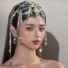 Forehead Tassel Chain Accessories Headwear Hair Jewelry Wedding Rhinestone