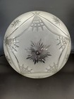 Antique Art Deco Chandelier Light Fixture Frosted Cut Glass Shade 10    Fitter