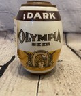 Vintage Olympia Beer Dark Ceramic Barrel Insert Tap Handle Nos