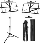 2-in-1 Music Stand Dual Use Portable Folding Adjustable Height Tripon With Bag