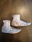 Antique Victorian Children   s Leather Button Boots 1875 Original Pink Size 5 