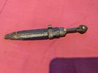 Small  child  Antique Russian Caucasian Kindjal Knife Dagger W sheath Horn Grip